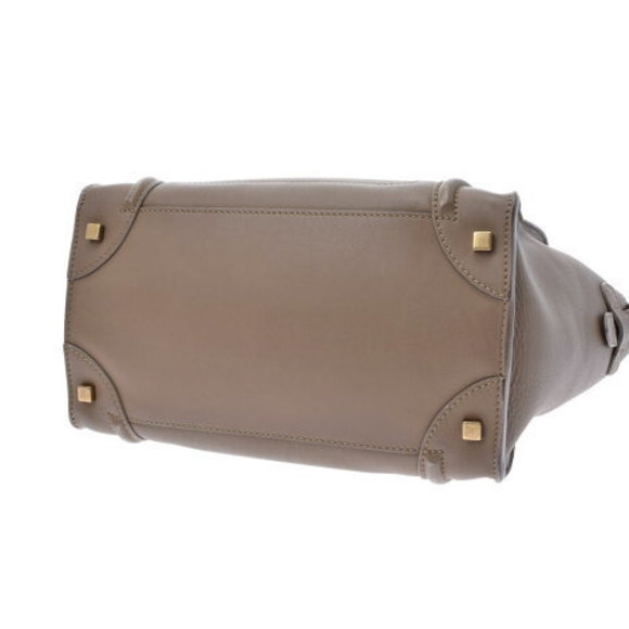 CELINE Luggage Mini Shopper Beige Calf Handbag - Picture 5 of 12